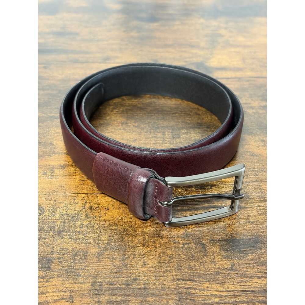 Weatherproof Leather Belt Size 34 Vintage Italian Leather Mahogany Brown Italy